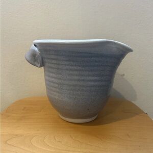 Elegant Gray Ceramic Pitcher : batter pourer :excellent gift, planter, beautiful